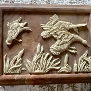 Vintage Wooden Box with Marble Lid